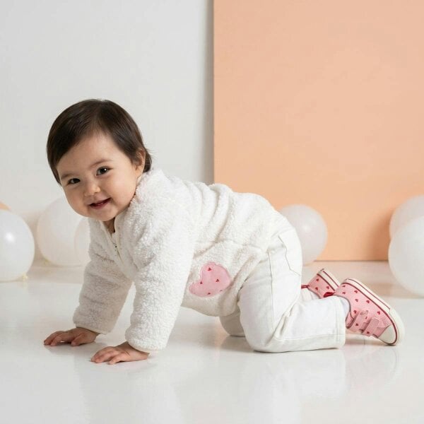 Mini Cuddles Heart Pocket Jacket (White)