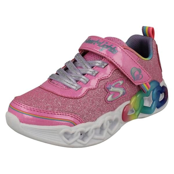 Skechers Girls Skechers Light Up Trainers Love Prism 303751