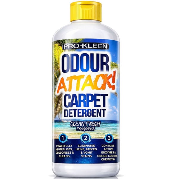 ProKleen Pro-Kleen Odour Attack Carpet Solution Cleaner Enzyme Shampoo 1L Ocean Fresh