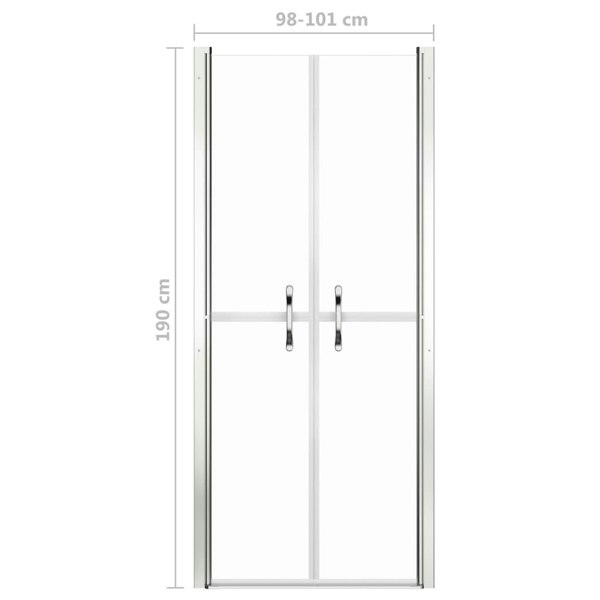 Berkfield Shower Door Clear ESG 101x190 cm