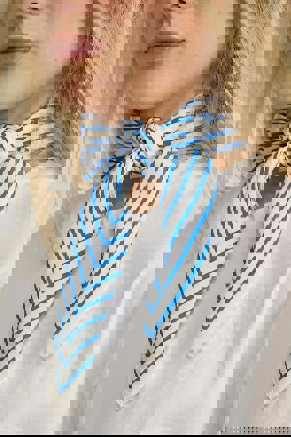 GWD Square Silk Scarves, Blue and Olive