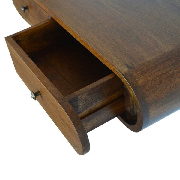 Wyld Haus Peschiera Floating Chestnut London Console 2 Drawers