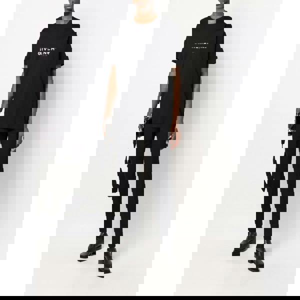 Givenchy Reverse Paris Logo Print Oversized T-Shirt   in  Black