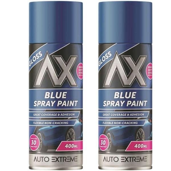 Auto Extreme 2X Auto Extreme Blue Gloss Spray Paint 400ml