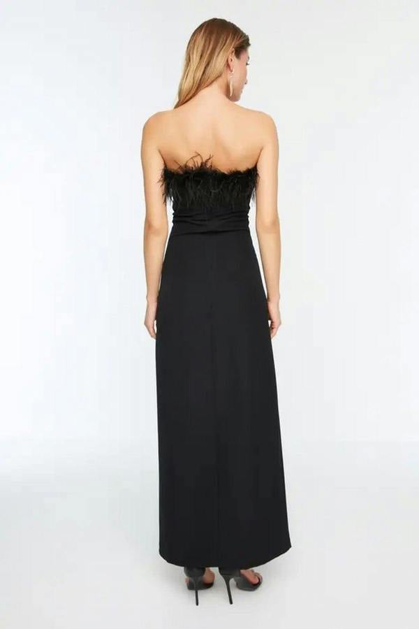 WOVCOR Fitted Lined Woven Long Dress