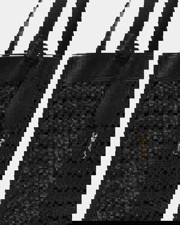 Ilse Jacobsen Braid Womens Braided Shopper - Black Black 001001 - CHO - Designer Womens Tote Bags