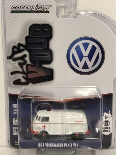 rare 1964 volkswagen panel van 1:64 scale greenlight 29960a