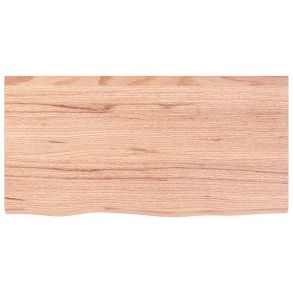 Berkfield Table Top Light Brown 80x40x4 cm Treated Solid Wood Oak