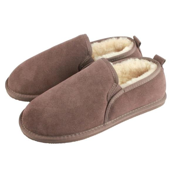 Eastern Counties Leather Mens Avi Sheepskin Hard Sole Slippers - Truffle Brown - 