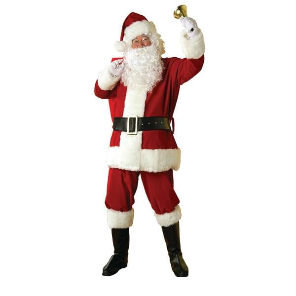 Bristol Novelty Unisex Adult Regal DLX Santa Claus Plush Costume - Red/White - 