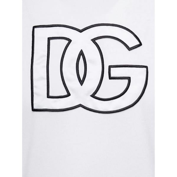 Dolce & Gabbana DG Embroidered Logo Detailed T-Shirt   in  White