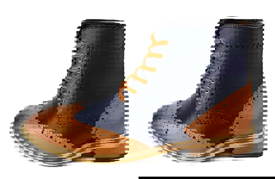 Frank James Kensington Mens Lace Brogue Leather Boots