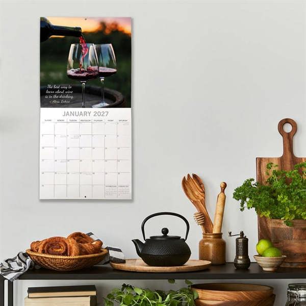 Wine Calendar 2027, Wall Calendars, Month To View, Lifestyle, Gift