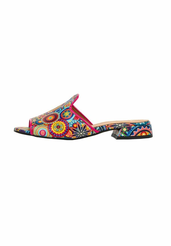 Embassy London South Beach - Signature - Women's fully leather lined flat sliders in multi colour