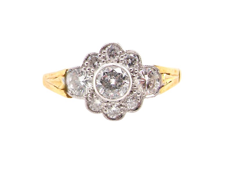 Vintage Tom A diamond cluster ring