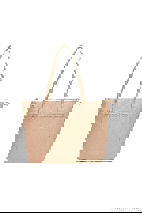 Pluspup Large Tote Shoulder Bag with Zipper Closure and Inner Pockets