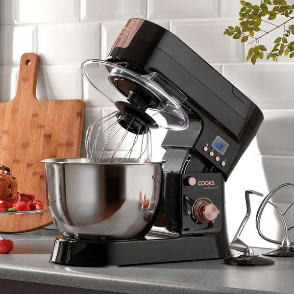 Cooks Professional Multi Function 6.2L Stand Mixer | Black / Rose Gold