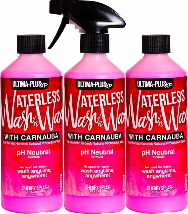 Ultima Plus XP Ultima-Plus XP pH Neutral 500ml x3 Litres Cherry Splash Car Cleaner Waterless Wash & Wax with Carnauba