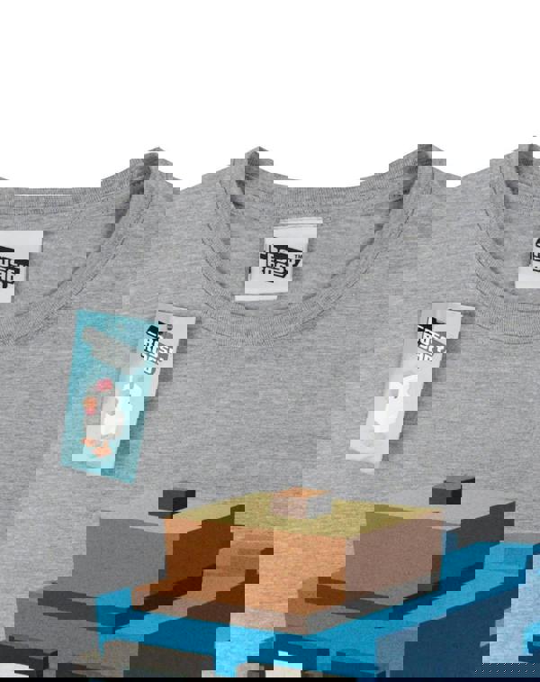 Crossy Road Womens Grey Hipster Whale Short Sleeved T-Shirt