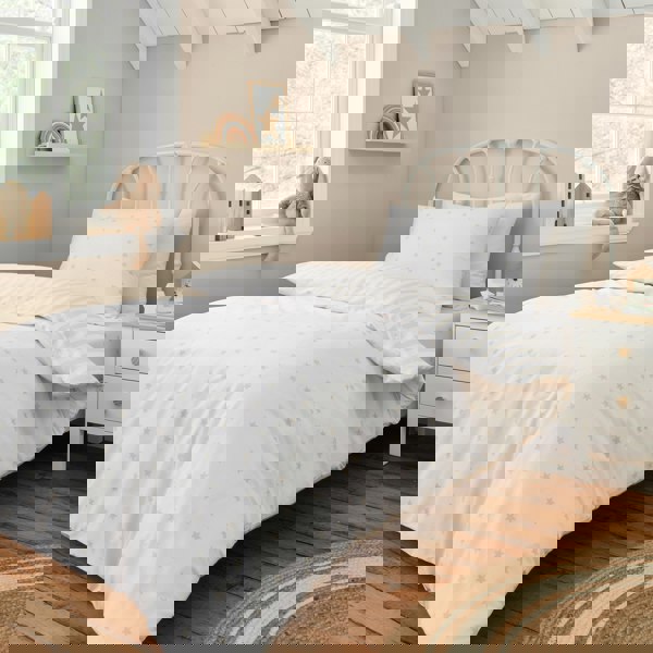 Bianca Mini Star & Stripes Reversible Cotton Duvet Cover Set Natural