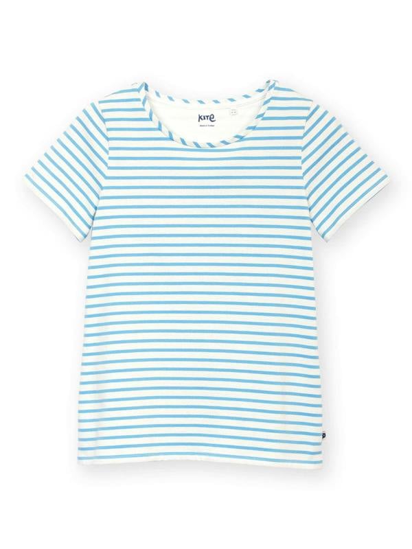 Kite Womens Organic Tarrant Jersey T-Shirt Bluebell Stripe