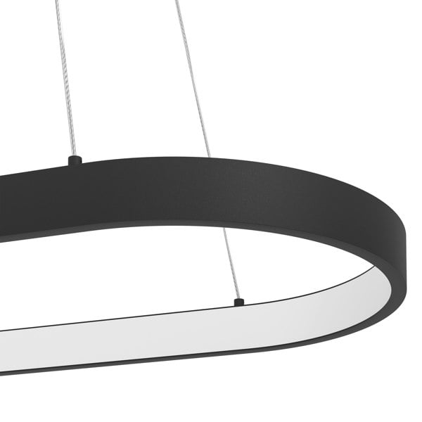 EGLO Codriales Modern Black LED Oval Pendant Light WBS