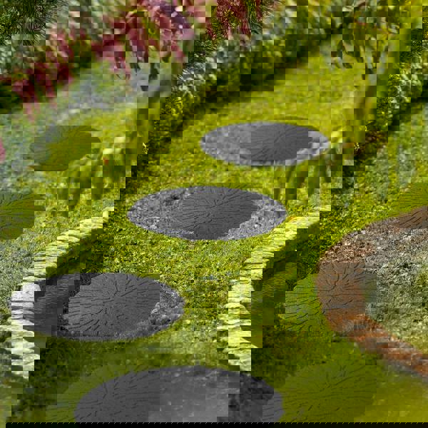 Nicoman Eco-Friendly Garden Stepping Stones - Cracked Log Grey