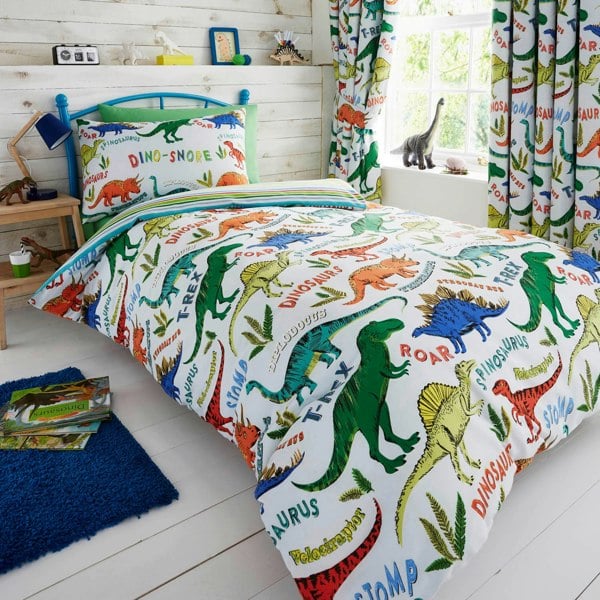 Dino-Snore Dinosaur Bedding - Happy Linen Company