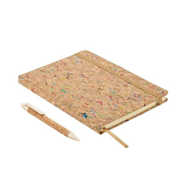 MidOcean Cornota Cork Notebook & Pen - Beige - 