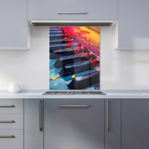 Warren Reed - Designer Colorful Melody: A Piano's Dream Kitchen Splashback