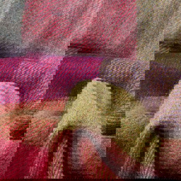 Wonderland - Alpaca & Merino Lambswool Blanket - Bright Coloured Checks - Heating & Plumbing London - Throw
