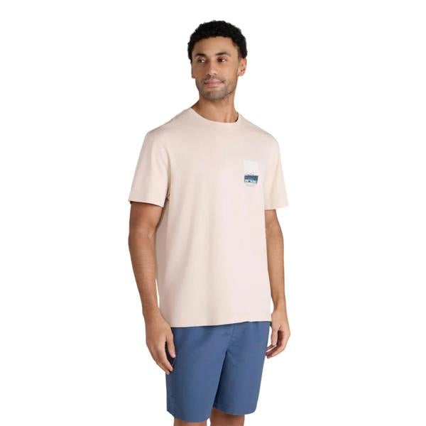 Mountain Warehouse Mens Chase Graphic Relaxed Fit T-Shirt - Cream - 