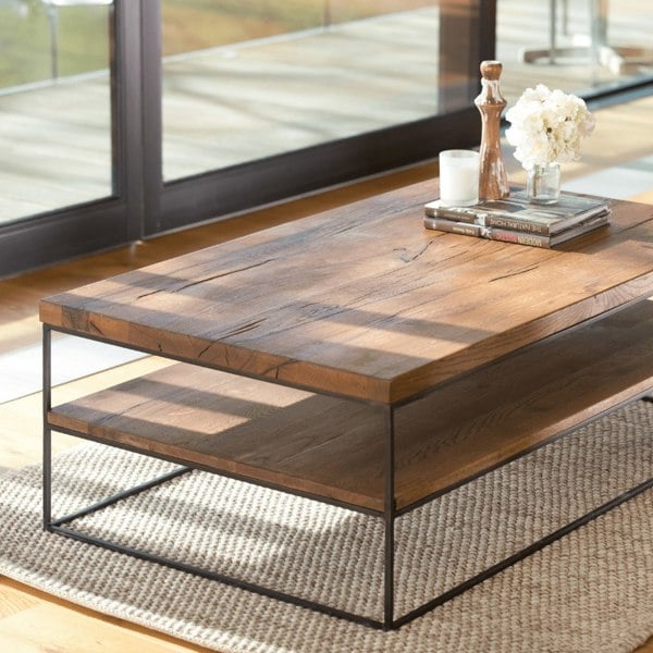 solid oak coffee table