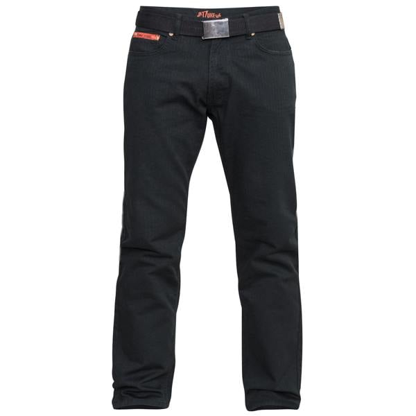 Duke Mens D555 London Mario Bedford Cord Kingsize Trousers - Black - 
