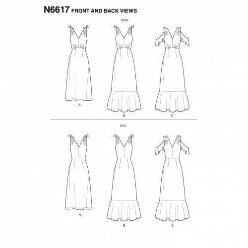 New Look Sewing Pattern 6617, Dresses for Women, A (10-12-14-16-18-20-22) - Intermediate
