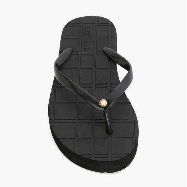 Barbour TILDA POST Toe-Post Sandals   in  Black
