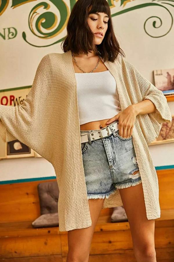 Hoxton Gal Batwing Sleeve Cozy Cardigan