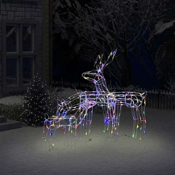 Berkfield 3 Piece Christmas Light Display Reindeers 229 LEDs