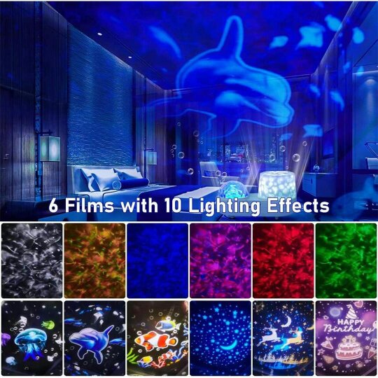 Havendro 12in1 Ocean Starry Projector Galaxy Nebula Night Light  Bedroom Decor