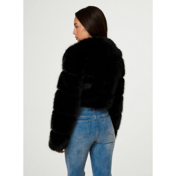 Pink Vanilla Pelted Fur Crop Jacket