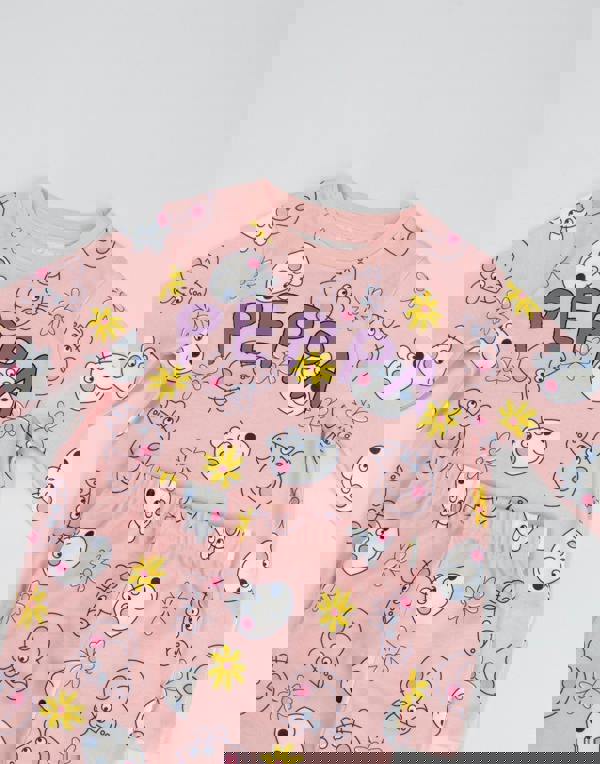 Peppa Pig Girls Multicoloured Character Long Sleeve Long Leg Pyjama Set