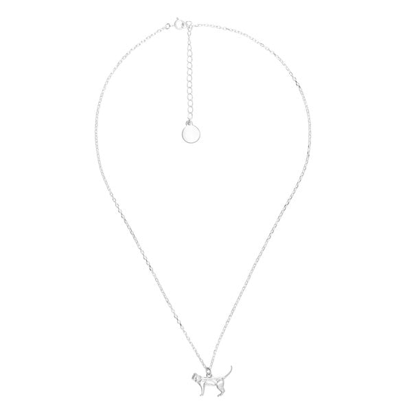 Short - Haired Cat Silver Necklace - Personalised - MYLEE London
