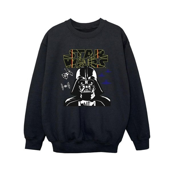 Star Wars Boys Darth Vader Comp Logo Sweatshirt - Black