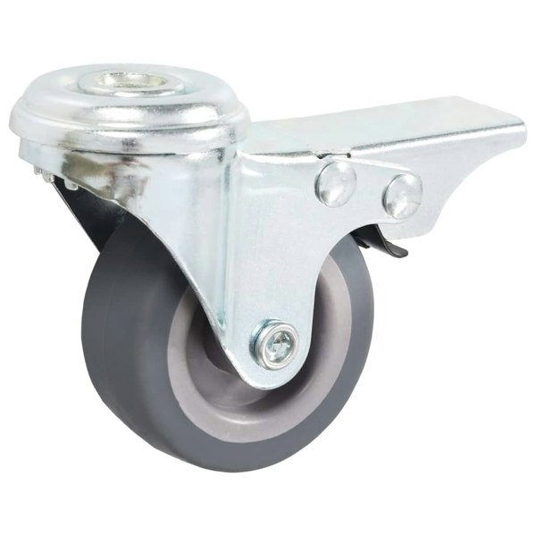 Berkfield 12 pcs Bolt Hole Swivel Casters 50 mm