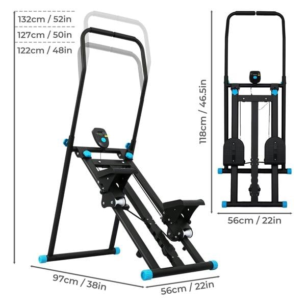 Centra Vertical Stair Climber Stepper Exercise Machine Foldable Home Fitness Gym