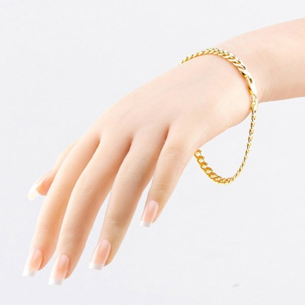 T. H. Baker 9ct Yellow Gold 8.5 Inch Curb Chain Bracelet HCOC-580-9Y-8.5