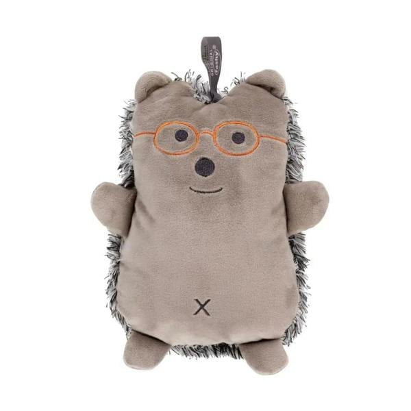 Soft gray Ingo Hedgehog plush cover for Fashy rapeseed heat pack