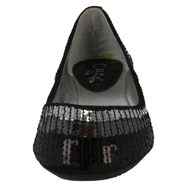 Cutie Girls Cutie Flat Slip On Sequin Ballerina Shoes