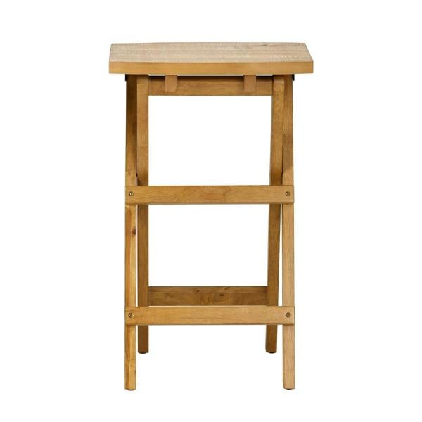 Statement Furniture Shire Oak Folding Stool, 64cm Tall Bar Stool