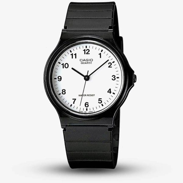 Casio CASIO Collection Men Black Plastic Strap Watch MQ-24-7BLL
